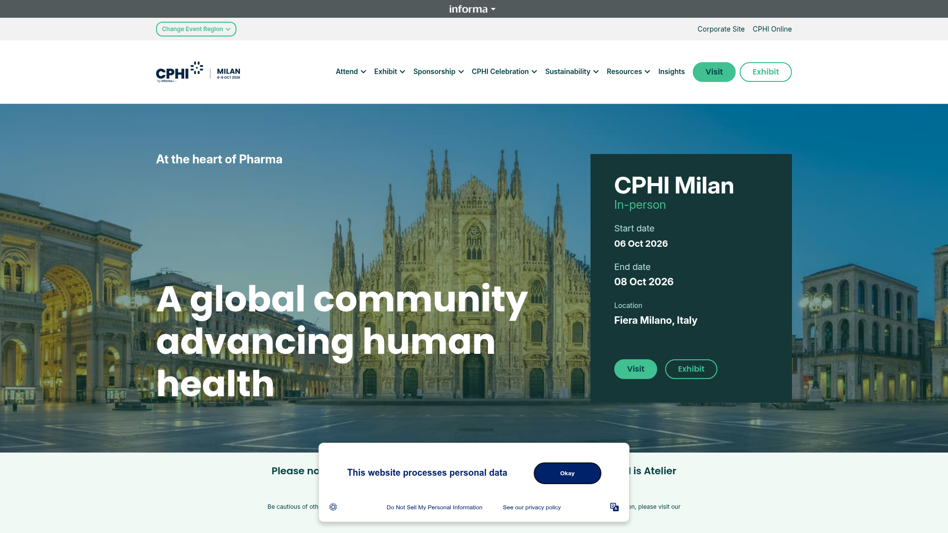 CPHI Milan 2026 — At the Heart of Pharma