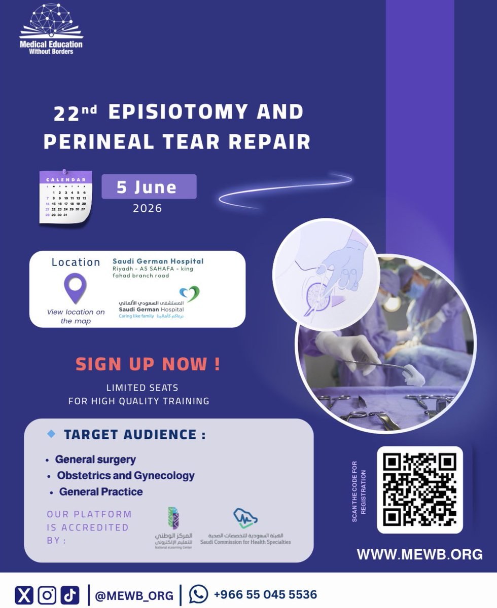 22nd Episiotomy and Perineal Tear Repair Hands-On Workshop