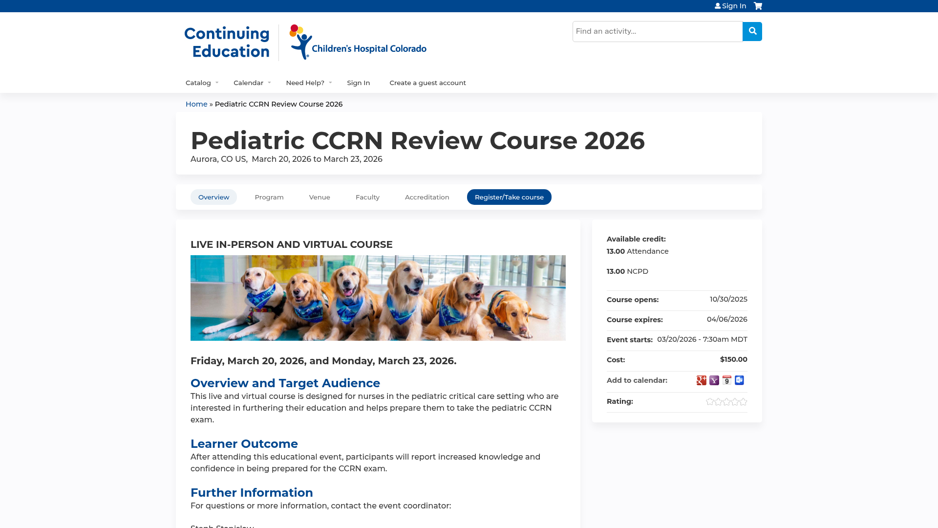 Pediatric CCRN Review Course 2026