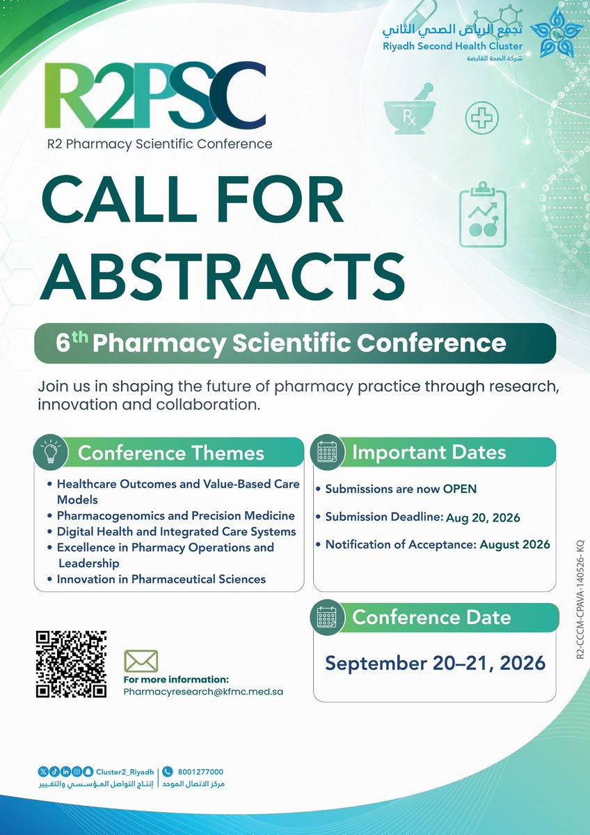 6th R2 Pharmacy Scientific Conference (R2PSC) 2026