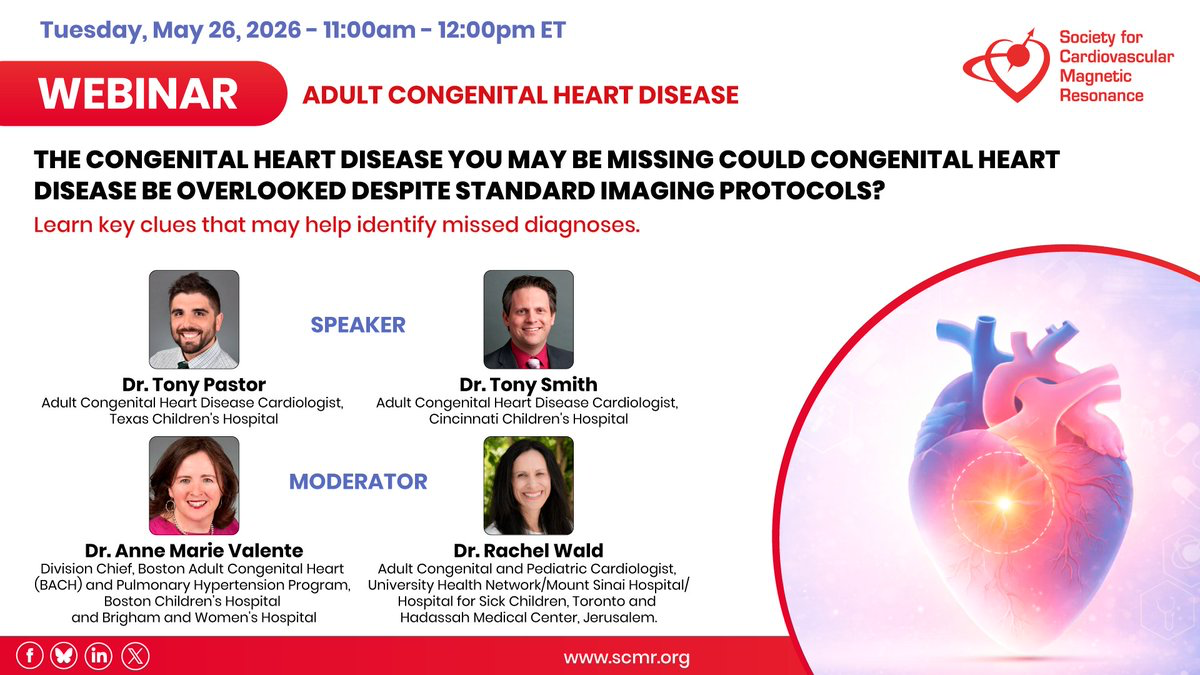 SCMR Webinar: The Congenital Heart Disease You May Be Missing