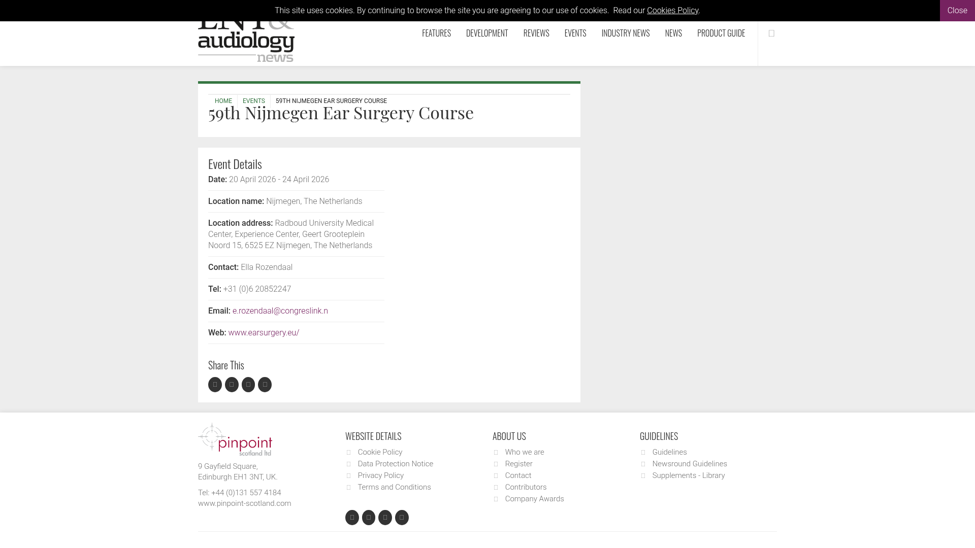 59th Nijmegen Ear Surgery Course