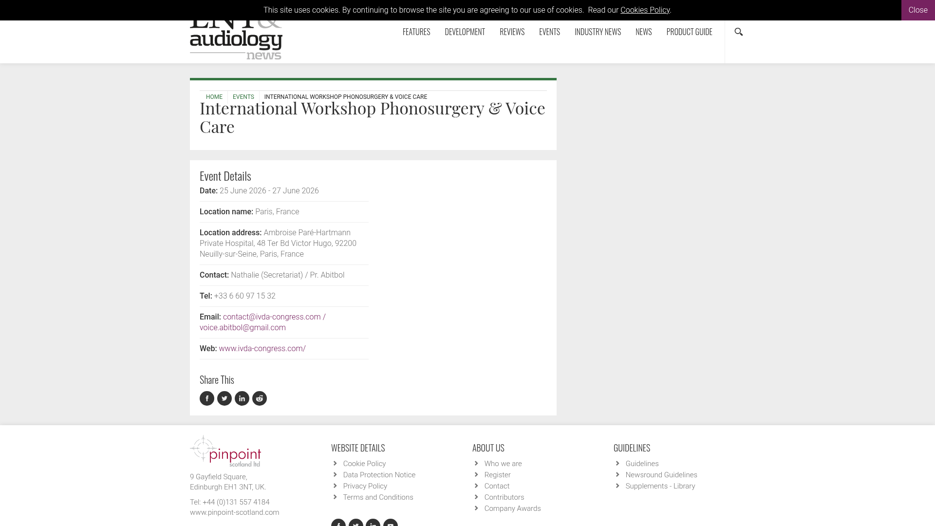 International Workshop Phonosurgery & Voice Care