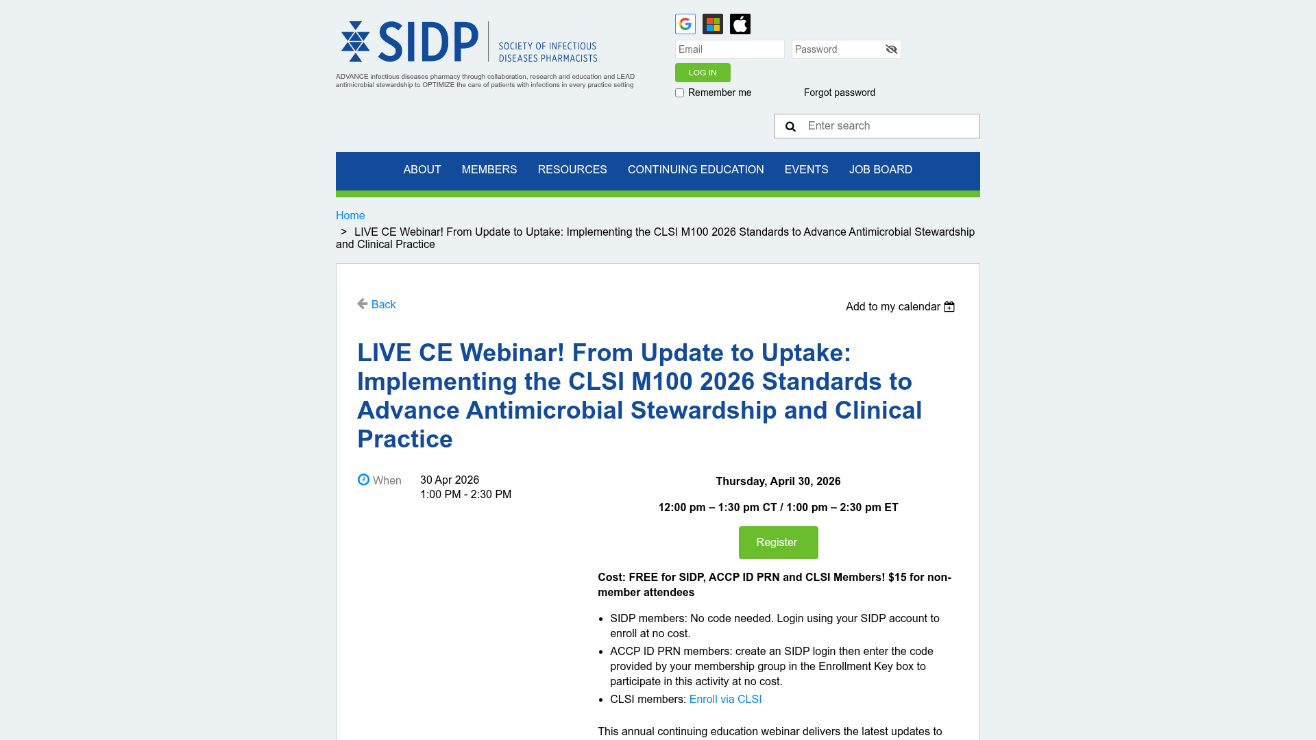 LIVE CE Webinar: Implementing the CLSI M100 2026 Standards to Advance Antimicrobial Stewardship and Clinical Practice