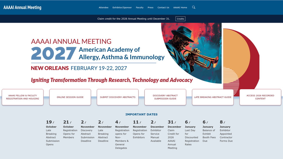 2027 AAAAI Annual Meeting — American Academy of Allergy, Asthma & Immunology