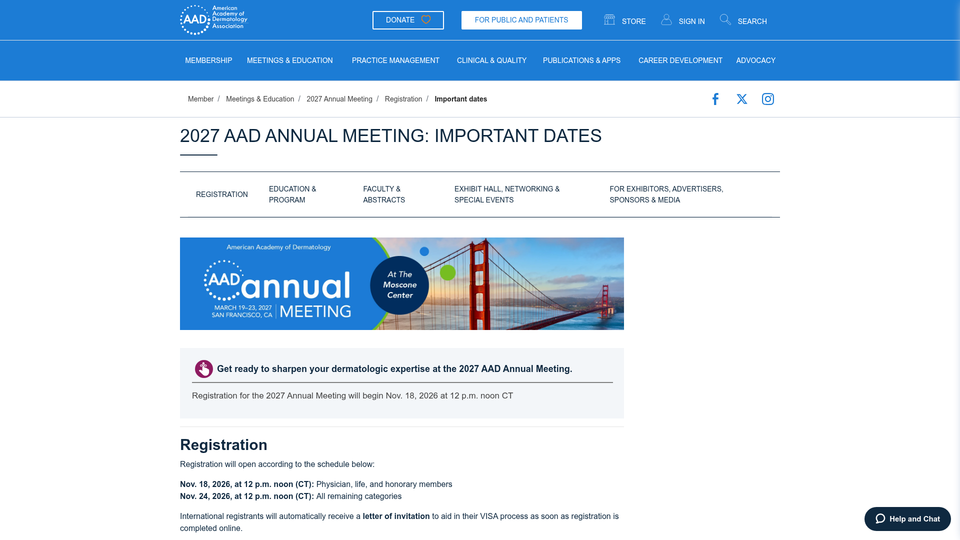 2027 AAD Annual Meeting — American Academy of Dermatology