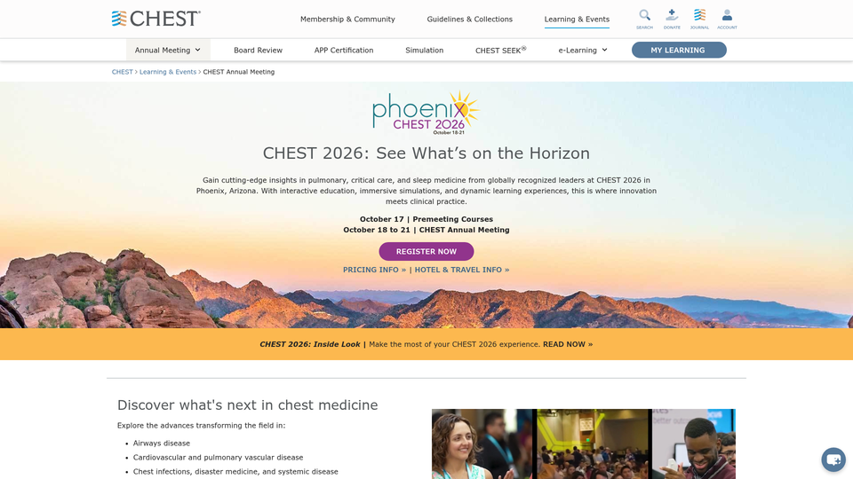 CHEST 2026 — American College of Chest Physicians Annual Meeting