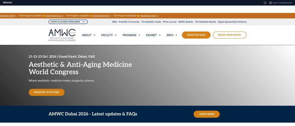 AMWC Dubai 2026 — Aesthetic & Anti-Aging Medicine World Congress