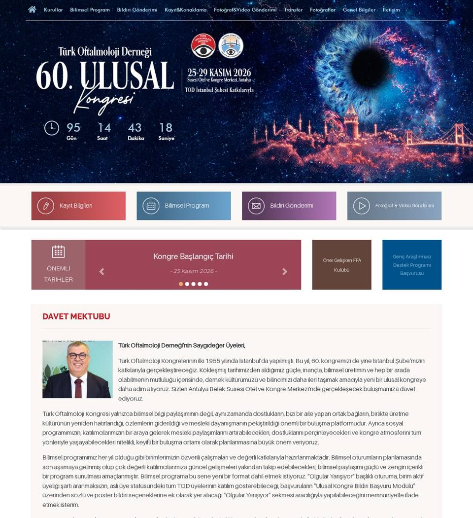 60th Turkish Ophthalmological Association National Congress (TOD 2026)