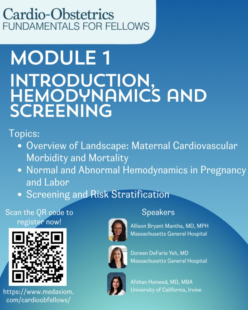 Cardio-Obstetrics Fundamentals for Fellows — Module 1: Introduction, Hemodynamics and Screening