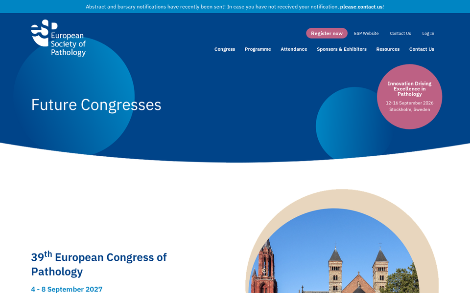 39th European Congress of Pathology (ECP 2027) — Maastricht