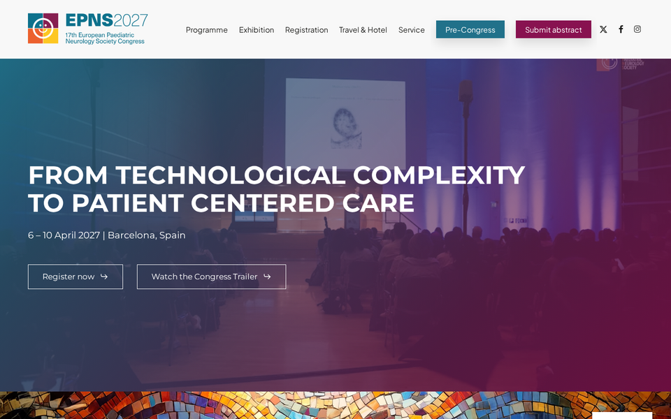 EPNS 2027 — 17th European Paediatric Neurology Society Congress