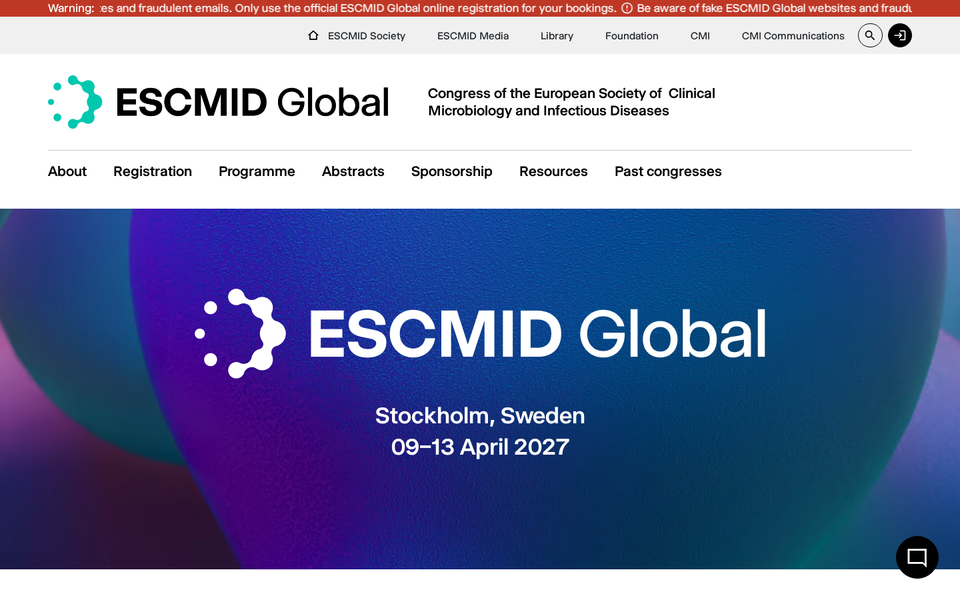 ESCMID Global 2027 — Congress of the European Society of Clinical Microbiology and Infectious Diseases