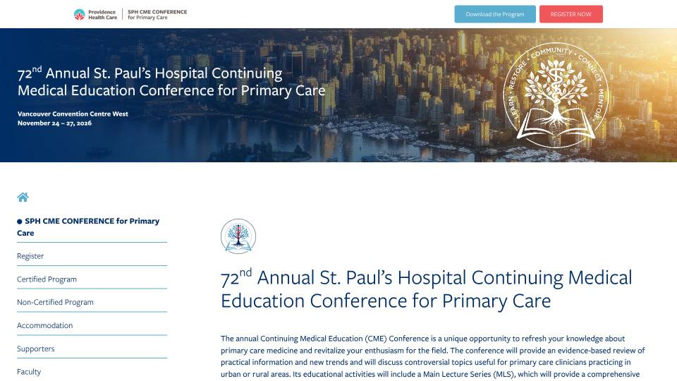 72nd Annual St. Paul's Hospital CME Conference for Primary Care 2026