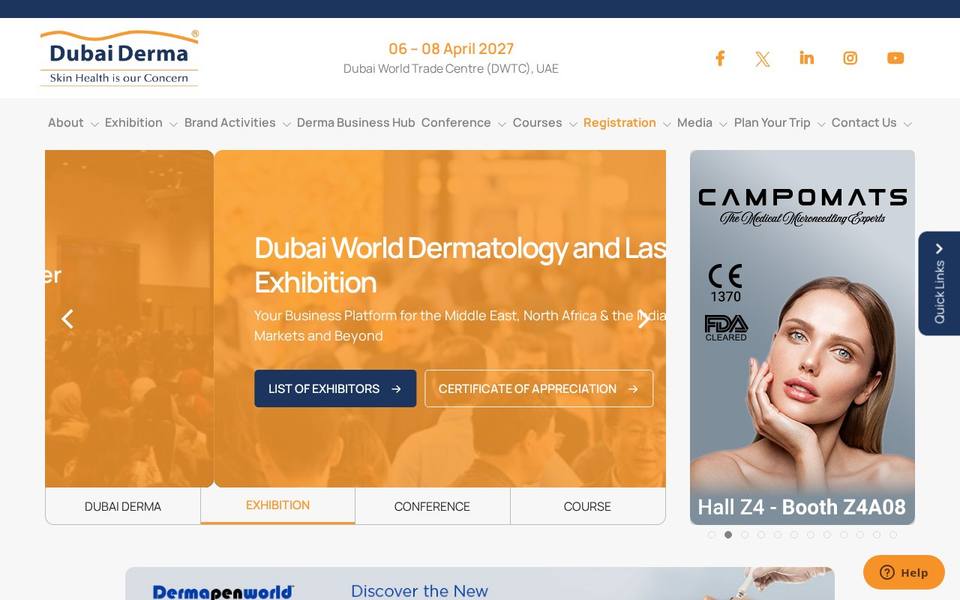26th Dubai World Dermatology and Laser Conference & Exhibition (Dubai Derma 2027)