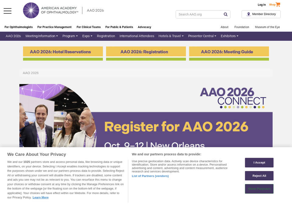 AAO 2026 – American Academy of Ophthalmology Annual Meeting
