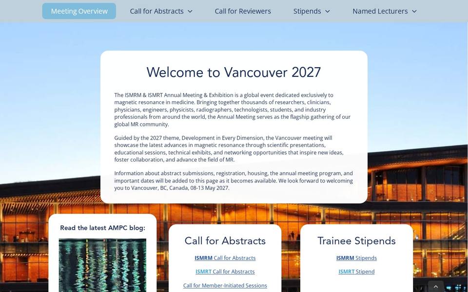ISMRM & ISMRT Annual Meeting & Exhibition 2027