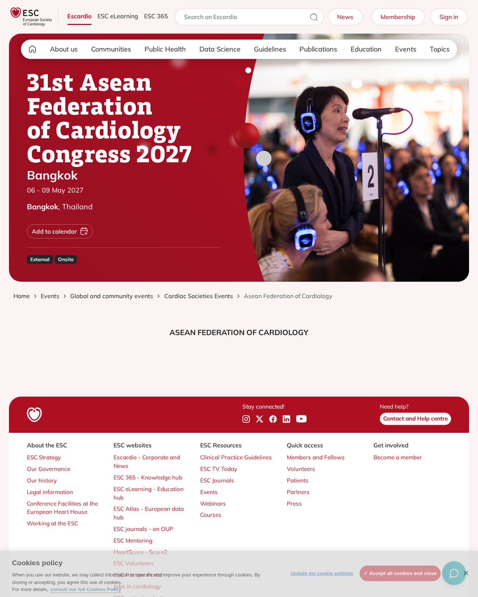 31st Asean Federation of Cardiology Congress 2027