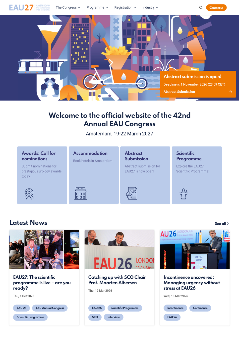 42nd Annual EAU Congress (EAU27)
