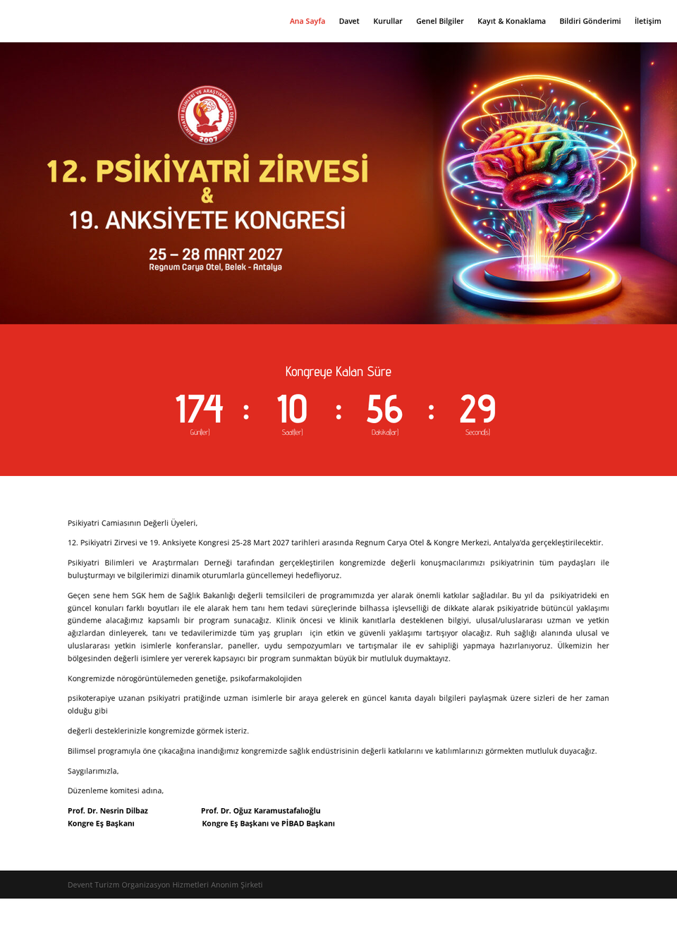 12th Psychiatry Summit & 19th Anxiety Congress (Psikiyatri Zirvesi 2027)