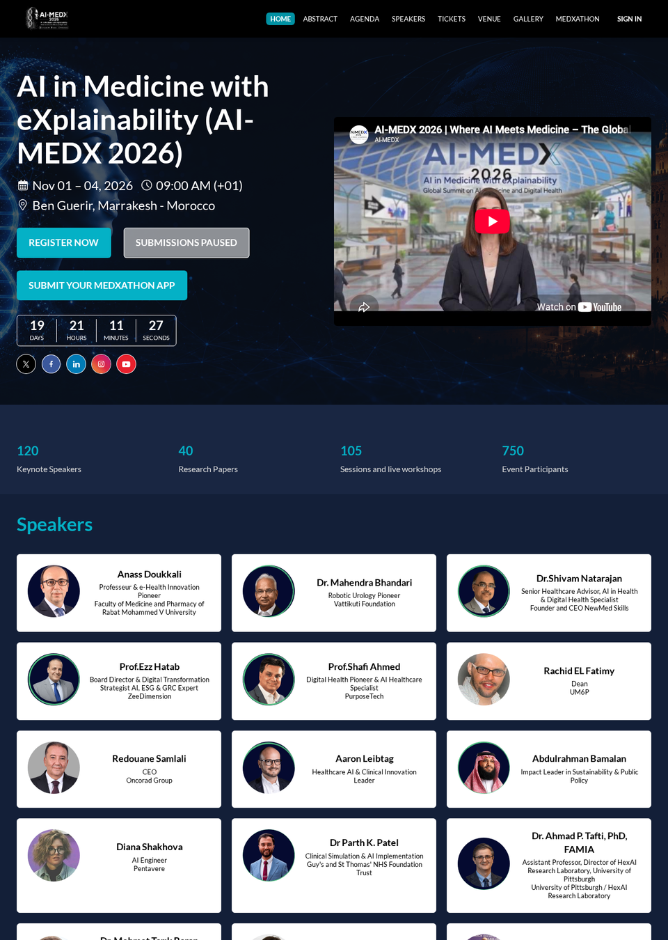 AI-MEDX 2026 — AI in Medicine with eXplainability: Global Summit on AI, Medicine & Digital Health