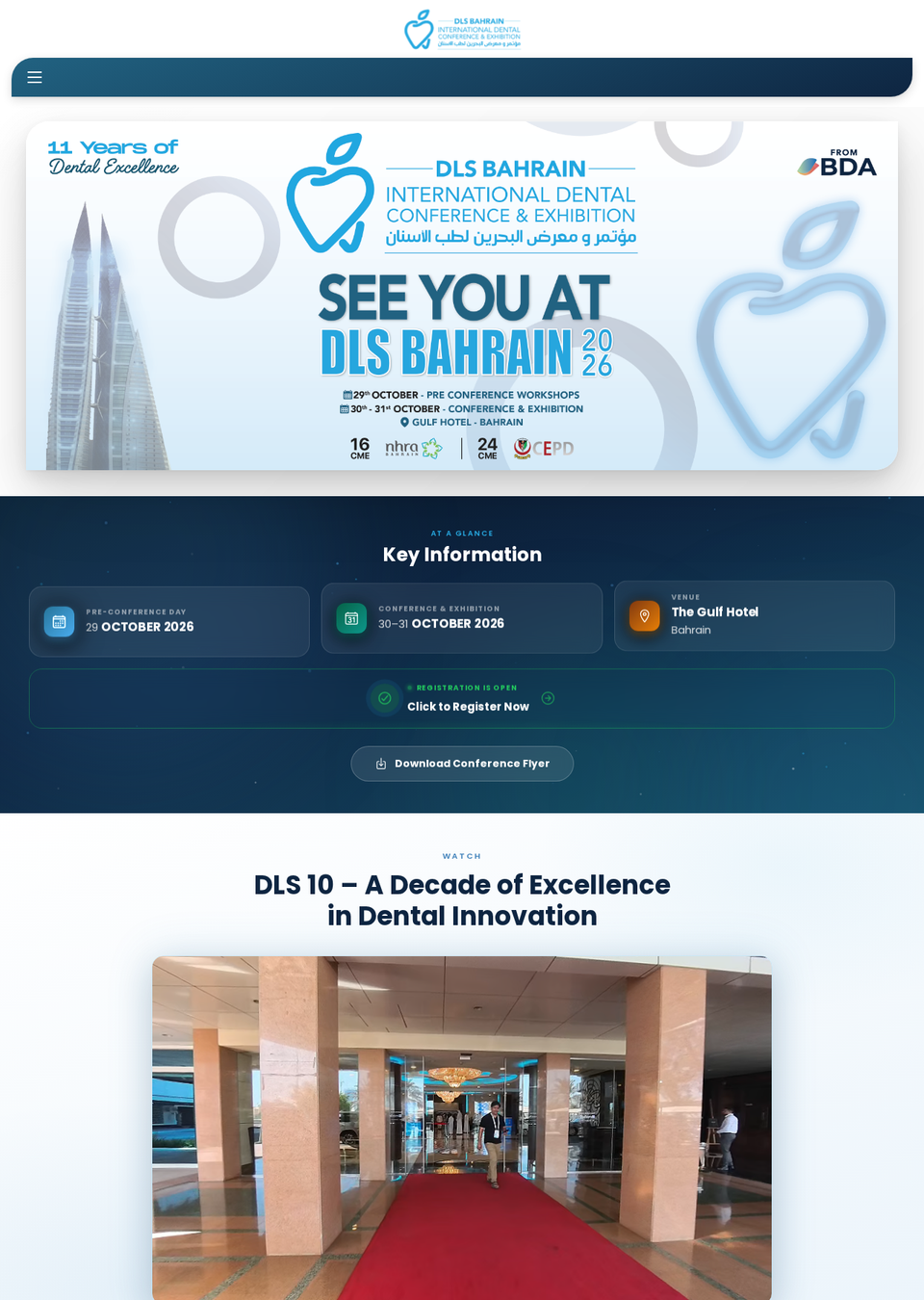 DLS Bahrain 2026 — 11th International Dental Conference & Exhibition
