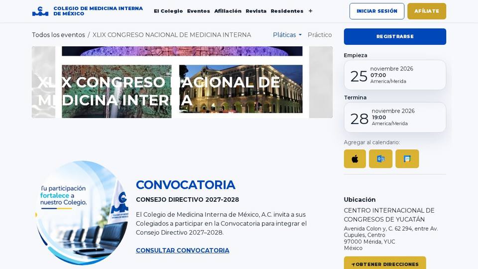 XLIX National Congress of Internal Medicine 2026 (Mexico)