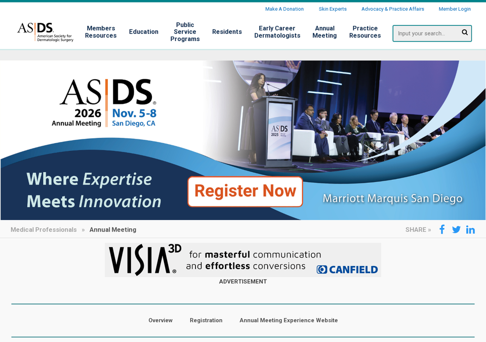 2026 ASDS Annual Meeting — American Society for Dermatologic Surgery