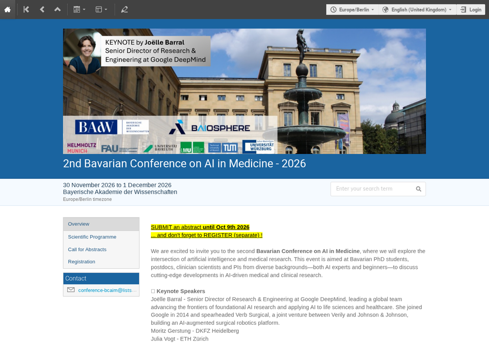 2nd Bavarian Conference on AI in Medicine 2026