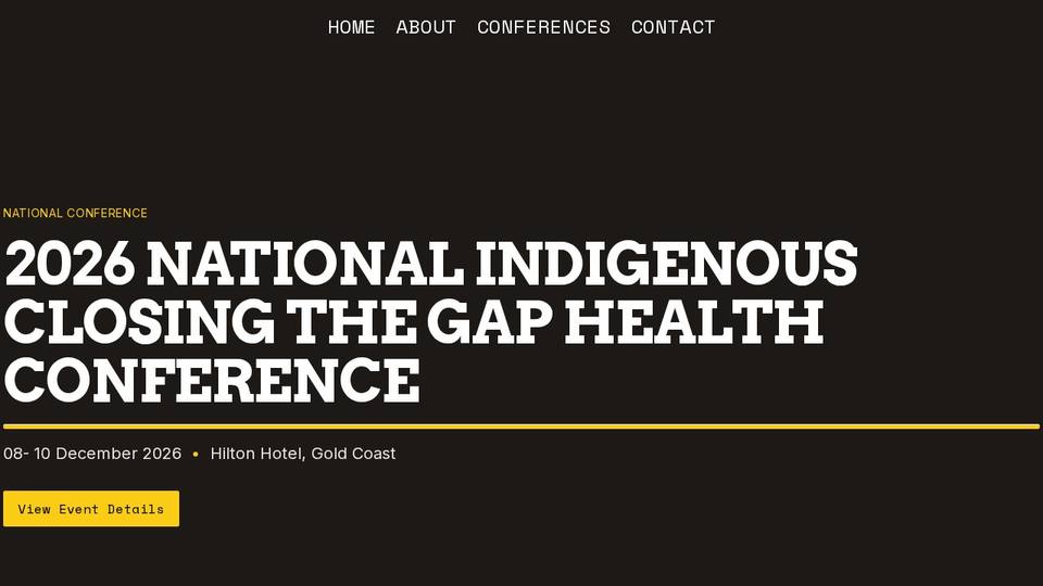 2026 National Closing the Gap Indigenous Health Conference
