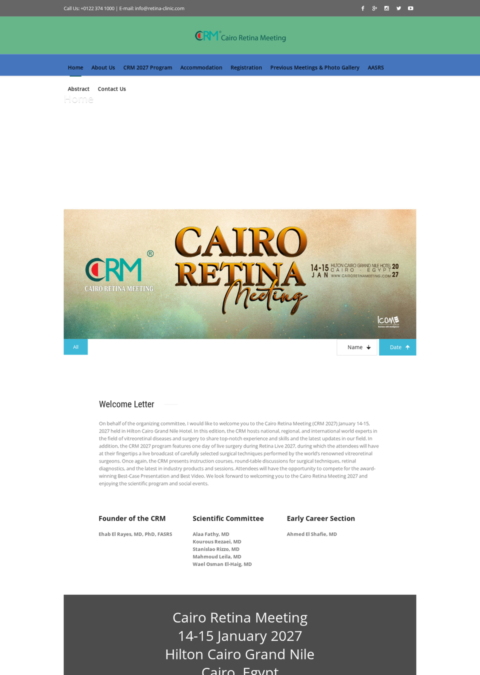 Cairo Retina Meeting 2027 (CRM 2027)