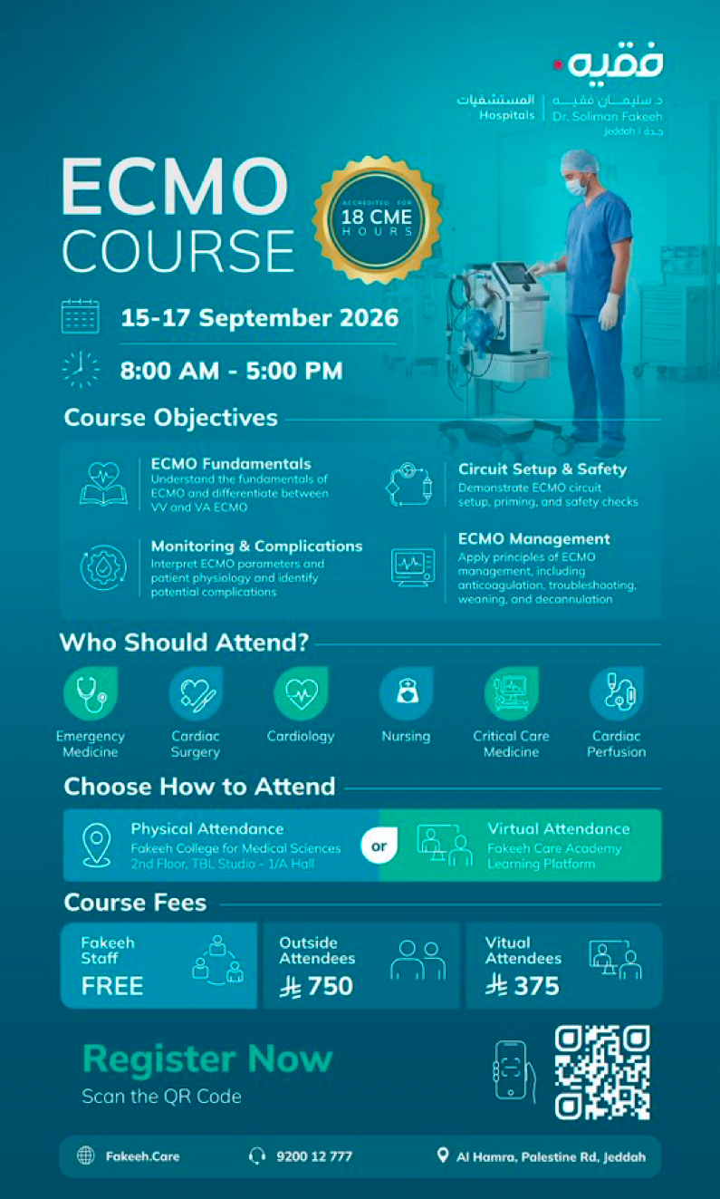 ECMO Course 2026 — Dr. Soliman Fakeeh Hospital