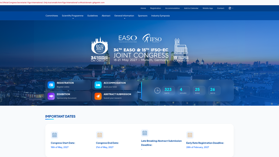 34th European Congress on Obesity (ECO 2027)