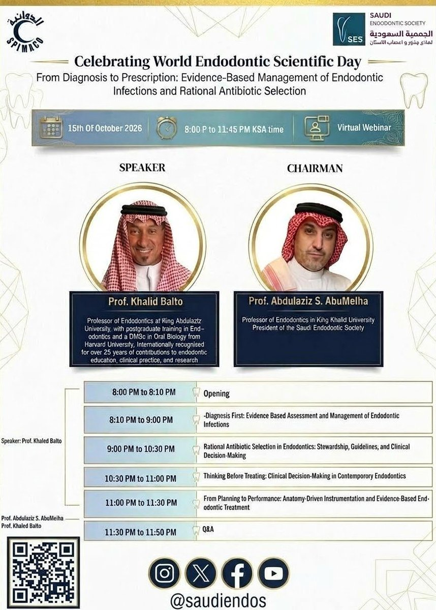 From Diagnosis to Prescription: Evidence-Based Management of Endodontic Infections and Rational Antibiotic Selection — World Endodontic Scientific Day