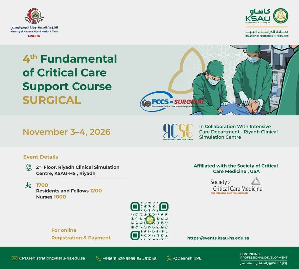 4th Fundamental of Critical Care Support Course — Surgical (FCCS)