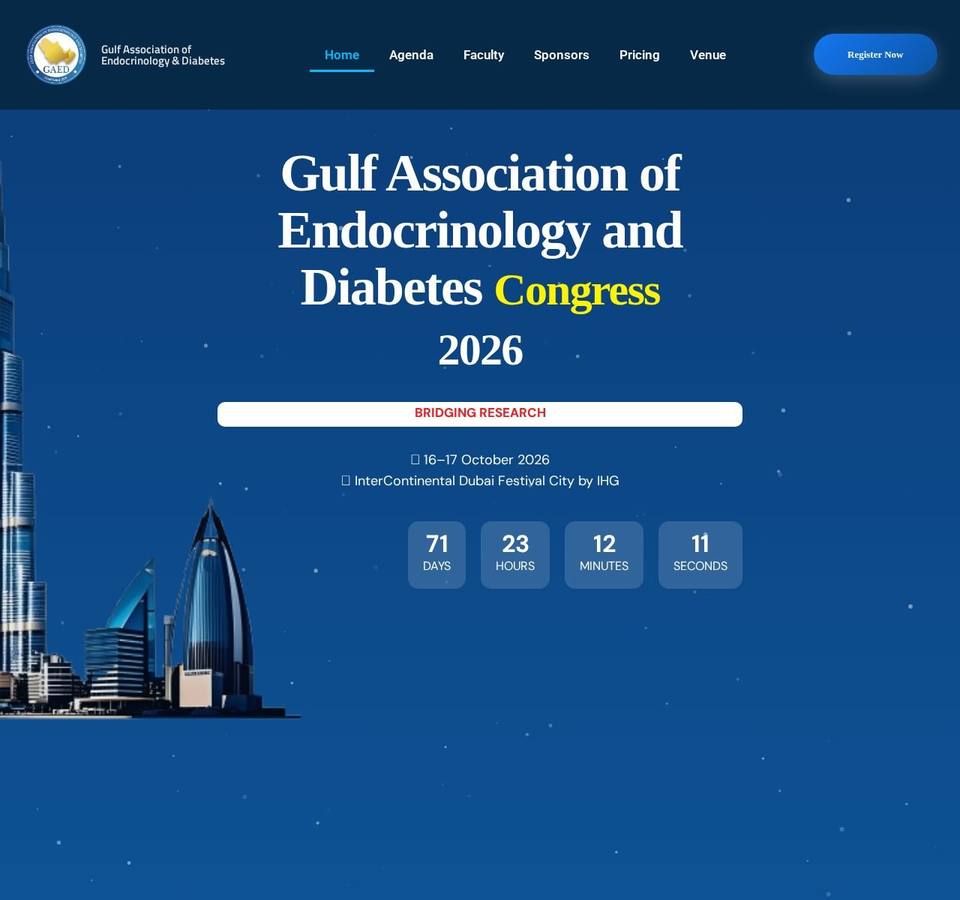 6th GAED Congress 2026 — Gulf Association of Endocrinology & Diabetes (Dubai)