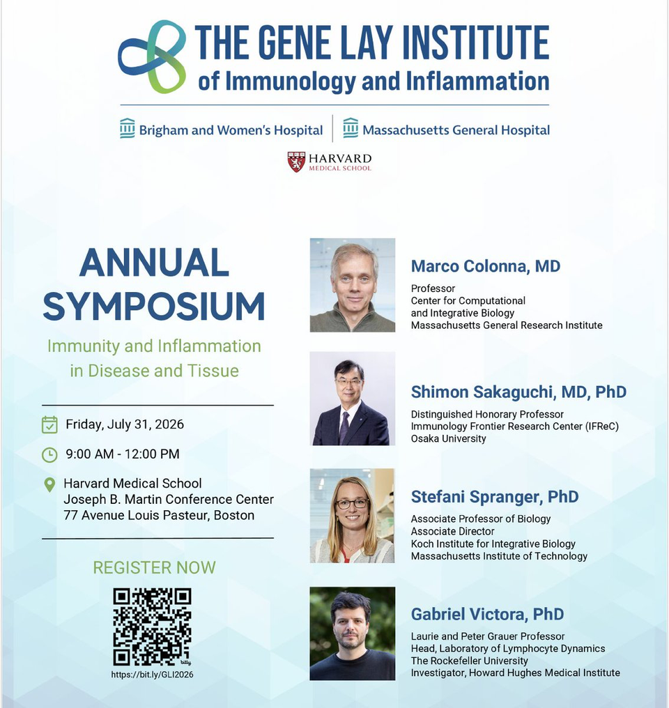 Gene Lay Institute Annual Symposium 2026 — Immunity and Inflammation in Disease and Tissue