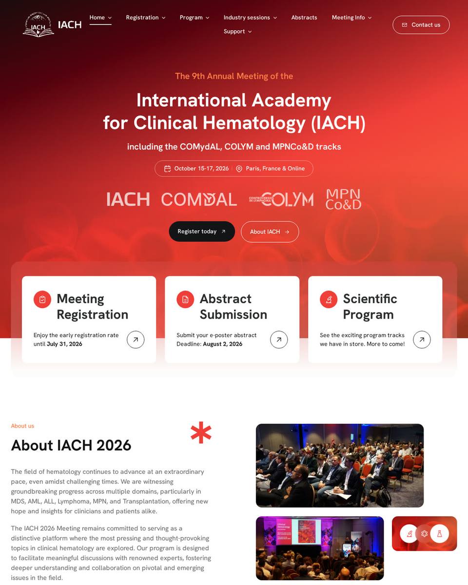 9th Annual Meeting of the International Academy for Clinical Hematology (IACH 2026)