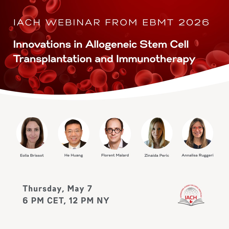 IACH Webinar from EBMT 2026: Innovations in Allogeneic Stem Cell Transplantation and Immunotherapy