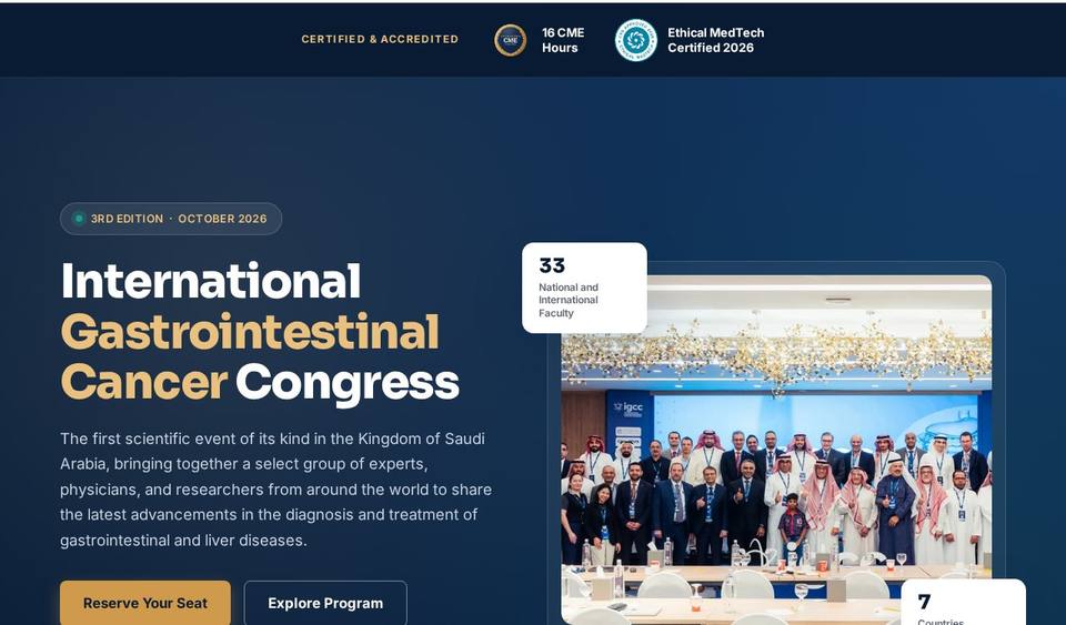 IGCC 2026 — 3rd International Gastrointestinal Cancer Congress