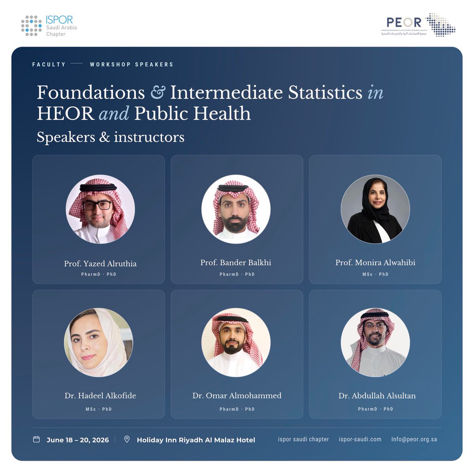 Statistics in HEOR & Public Health — Three Days, Six Sessions