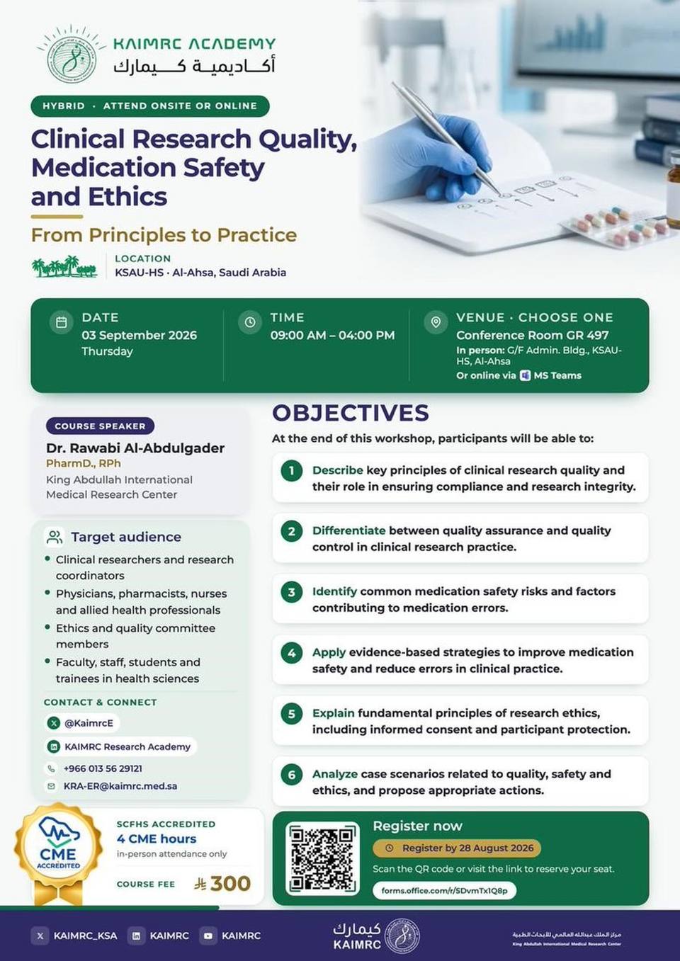 Clinical Research Quality, Medication Safety and Ethics — From Principles to Practice