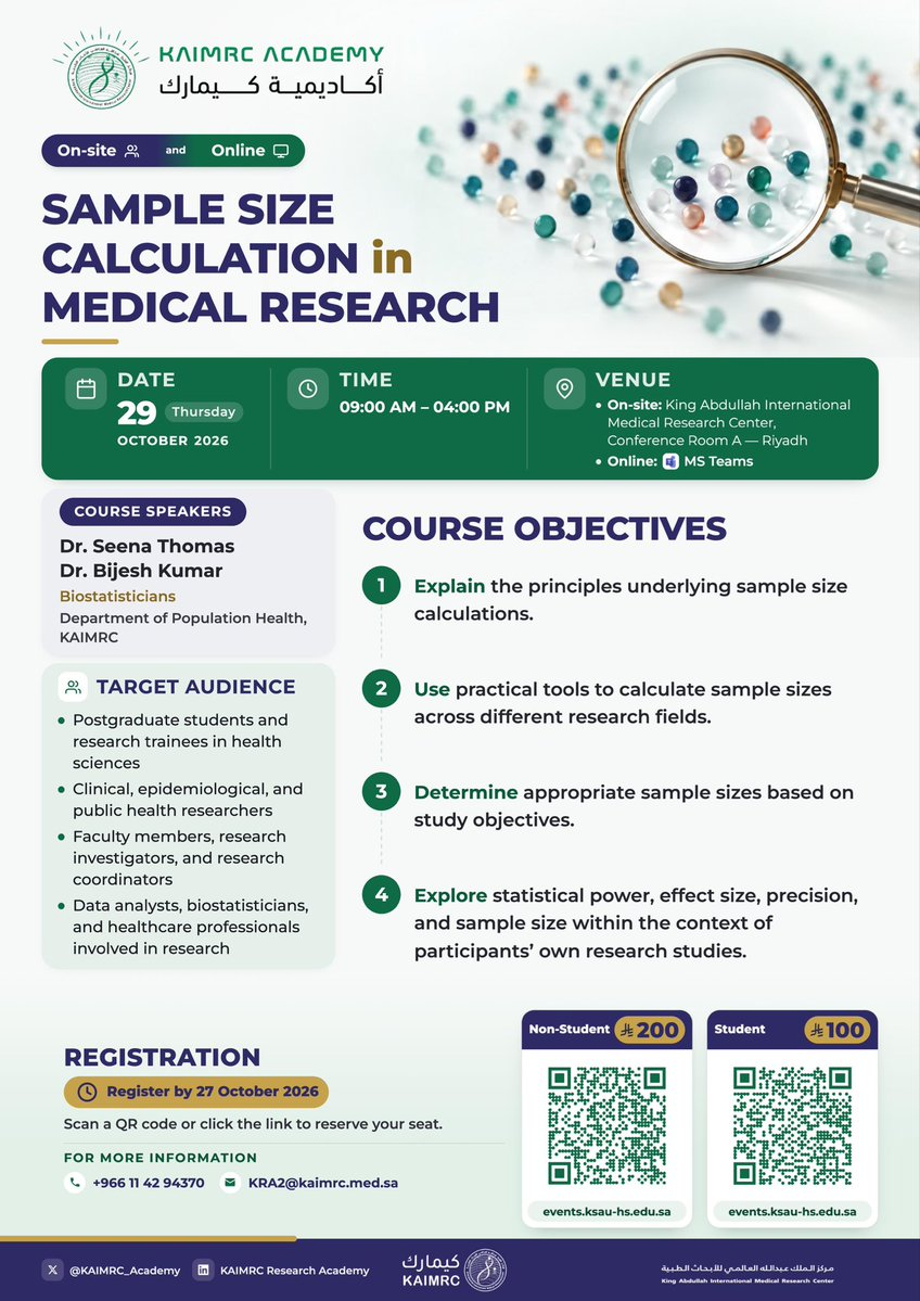 Sample Size Calculation in Medical Research
