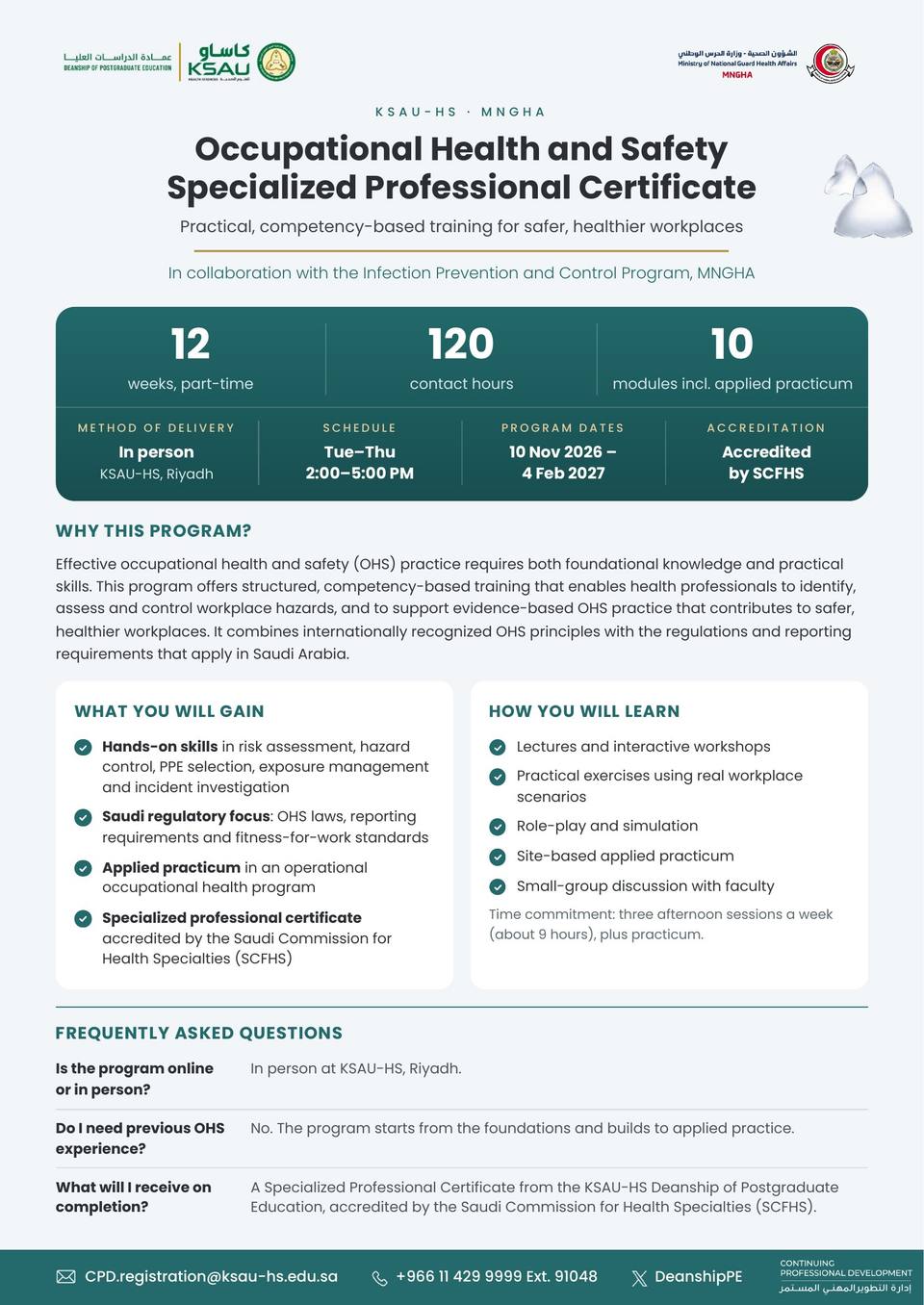Occupational Health & Safety Specialized Professional Certificate Program