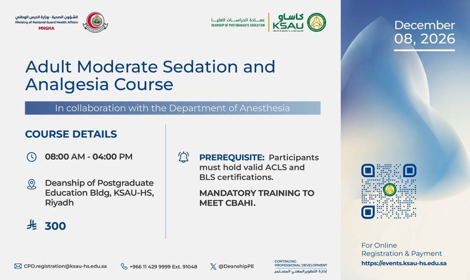 Adult Moderate Sedation and Analgesia Course