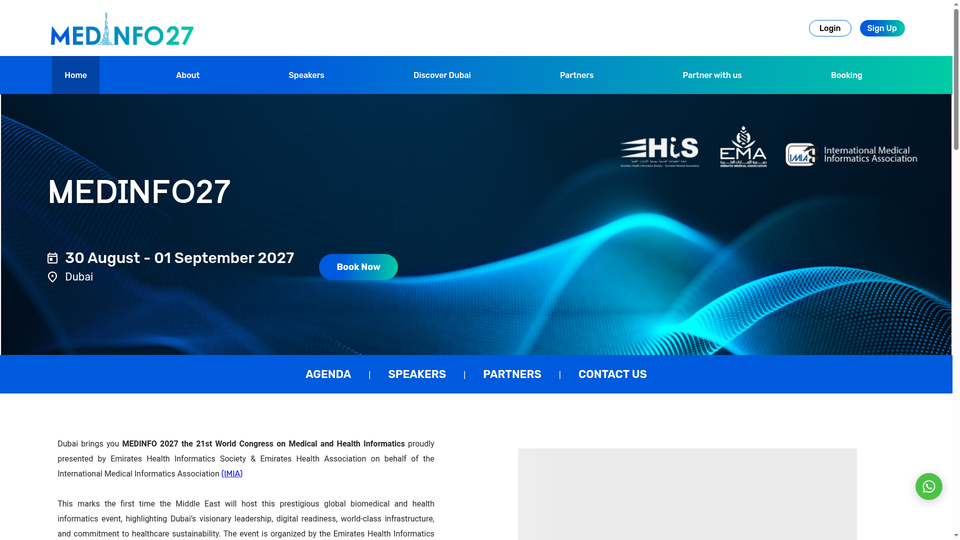 MEDINFO 2027 — 21st World Congress on Medical and Health Informatics