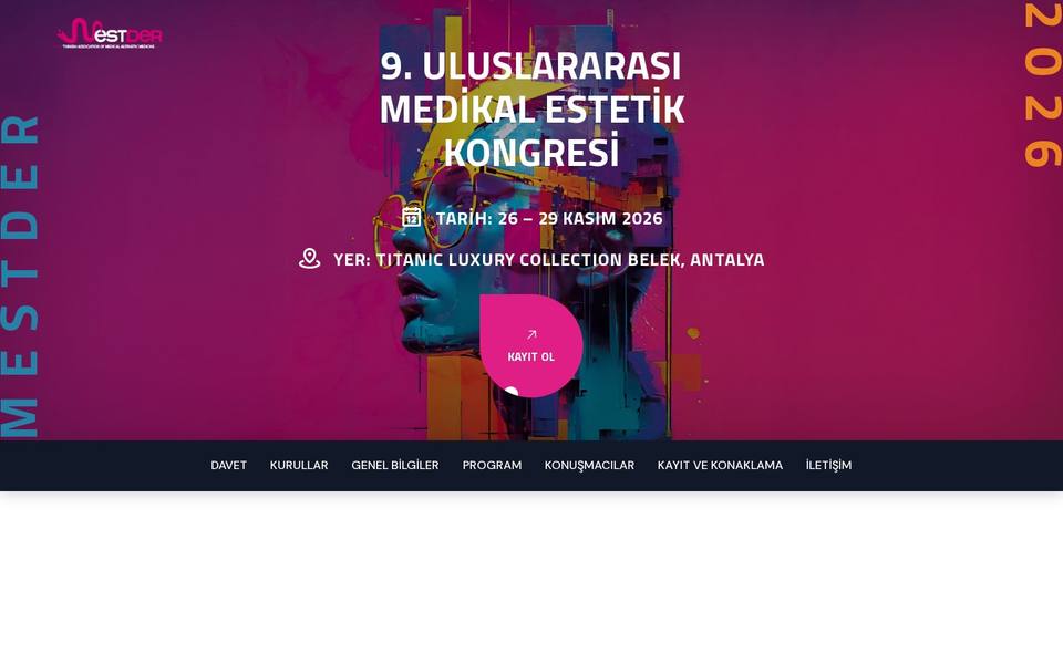 MESTDER 2026 — 9th International Medical Aesthetics Congress (Antalya)