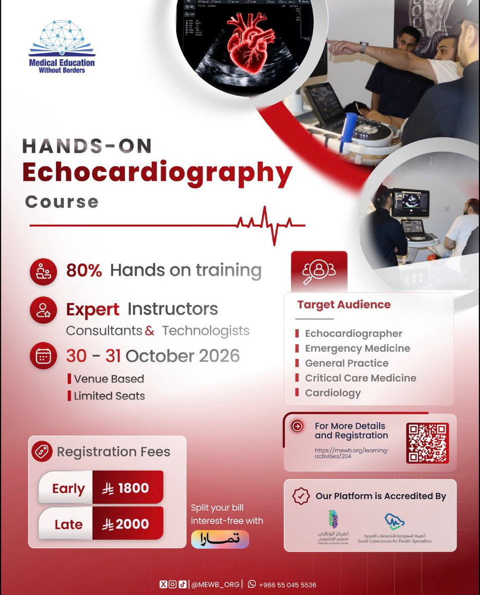 Hands-On Echocardiography Course (Oct 2026)
