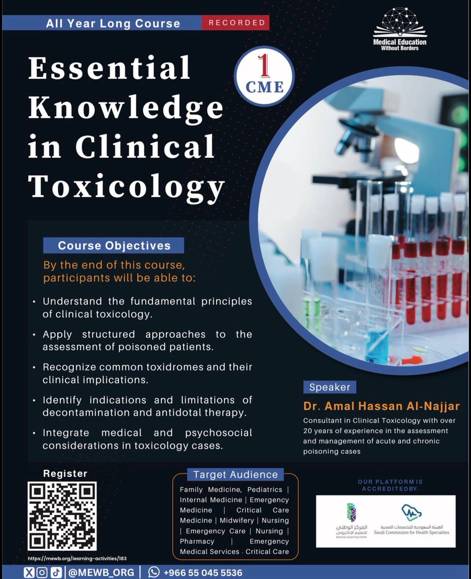 Essential Knowledge in Clinical Toxicology (Recorded)