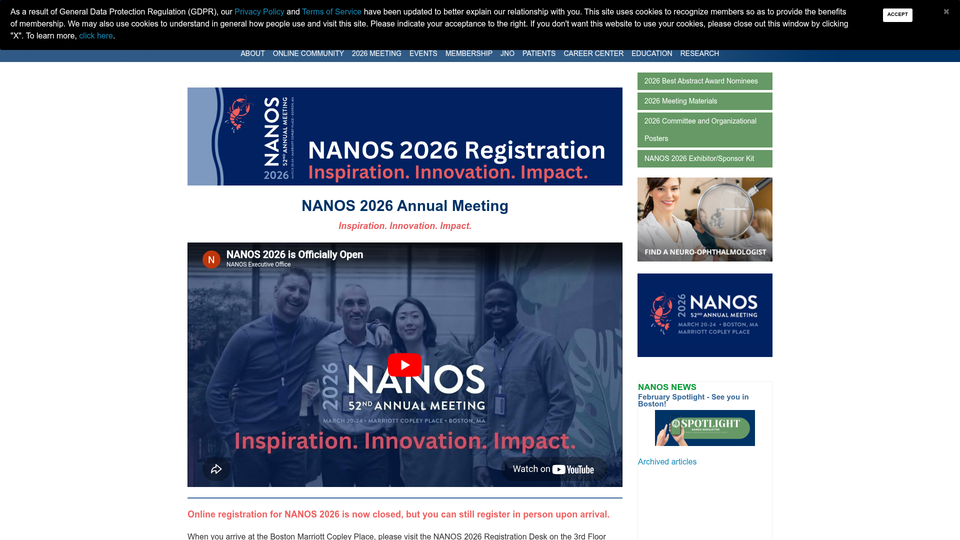 NANOS 52nd Annual Meeting — North American Neuro-Ophthalmology Society
